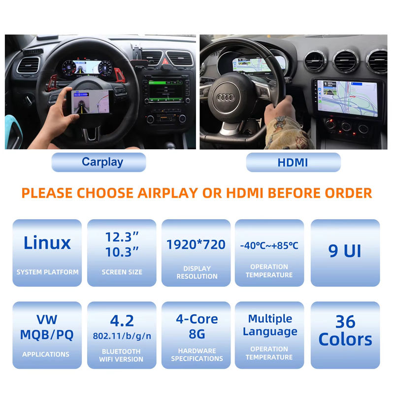 New Upgrade Linux Dashboard LCD Digital Cluster Speedometer Panel for Volkswagen VW Golf 7&Golf 7.5 2013-2020
