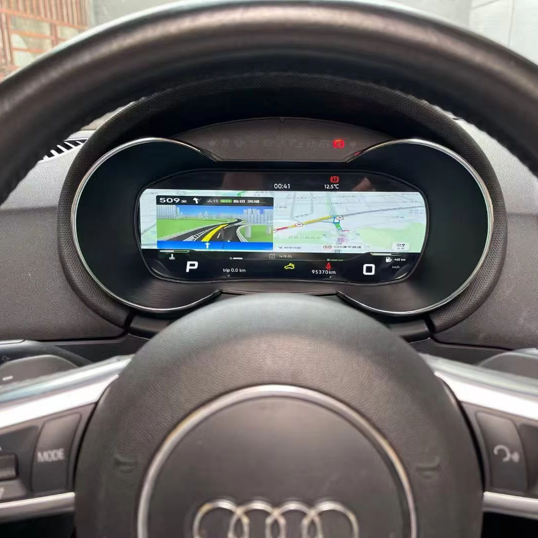 อัพเกรดใหม่ Linux Dashboard LCD Digital Speedometer แผง Cluster สำหรับ Audi TT TTS 2009-2013 สำหรับ Auto Meter