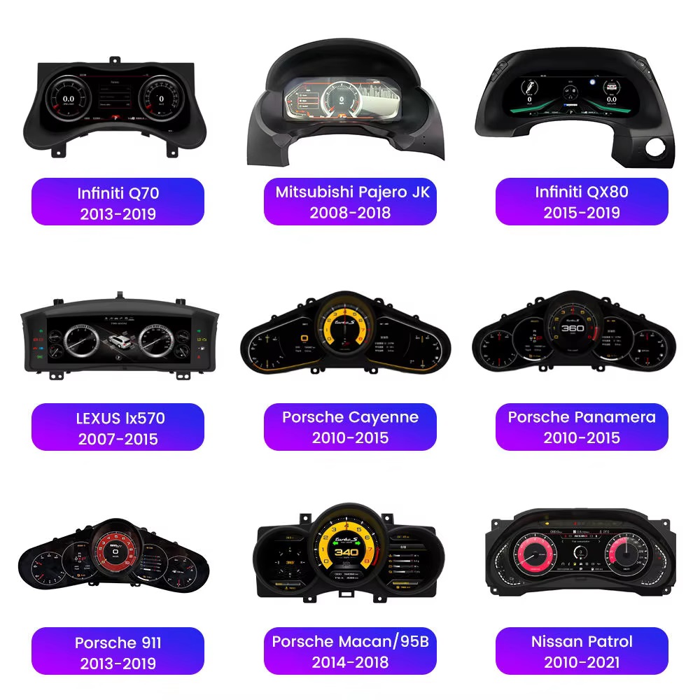 LCD-Digital-Armaturenbrett, Tachometer, virtuelle Instrumententafel, Cockpit-Anzeige, intelligente LCD-Vollflüssigkeitsbaugruppe