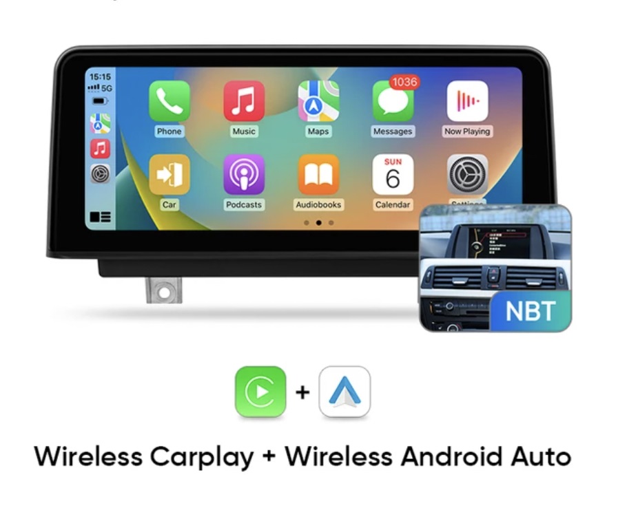 10.25 英寸 4g+ 64g 汽车收音机 Android 触摸屏多媒体 GPS 适合 BMW 3 4 系列 F30 F31 F34 F32 F33 F36 NBT 13-17 无线 Carplay