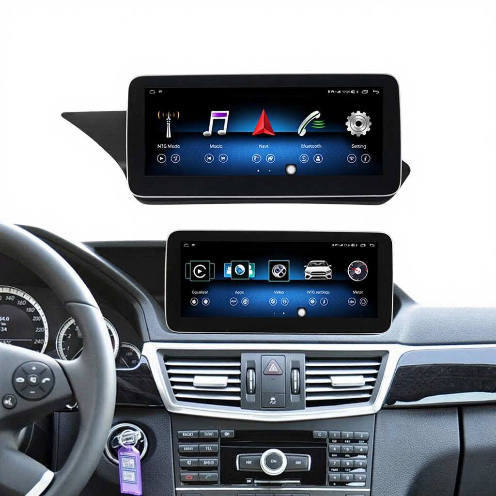 Android 14 GPS Navigation autoradio multimédia lecteur vidéo Carplay Auto pour Mercedes Benz classe E W212 2009-2015