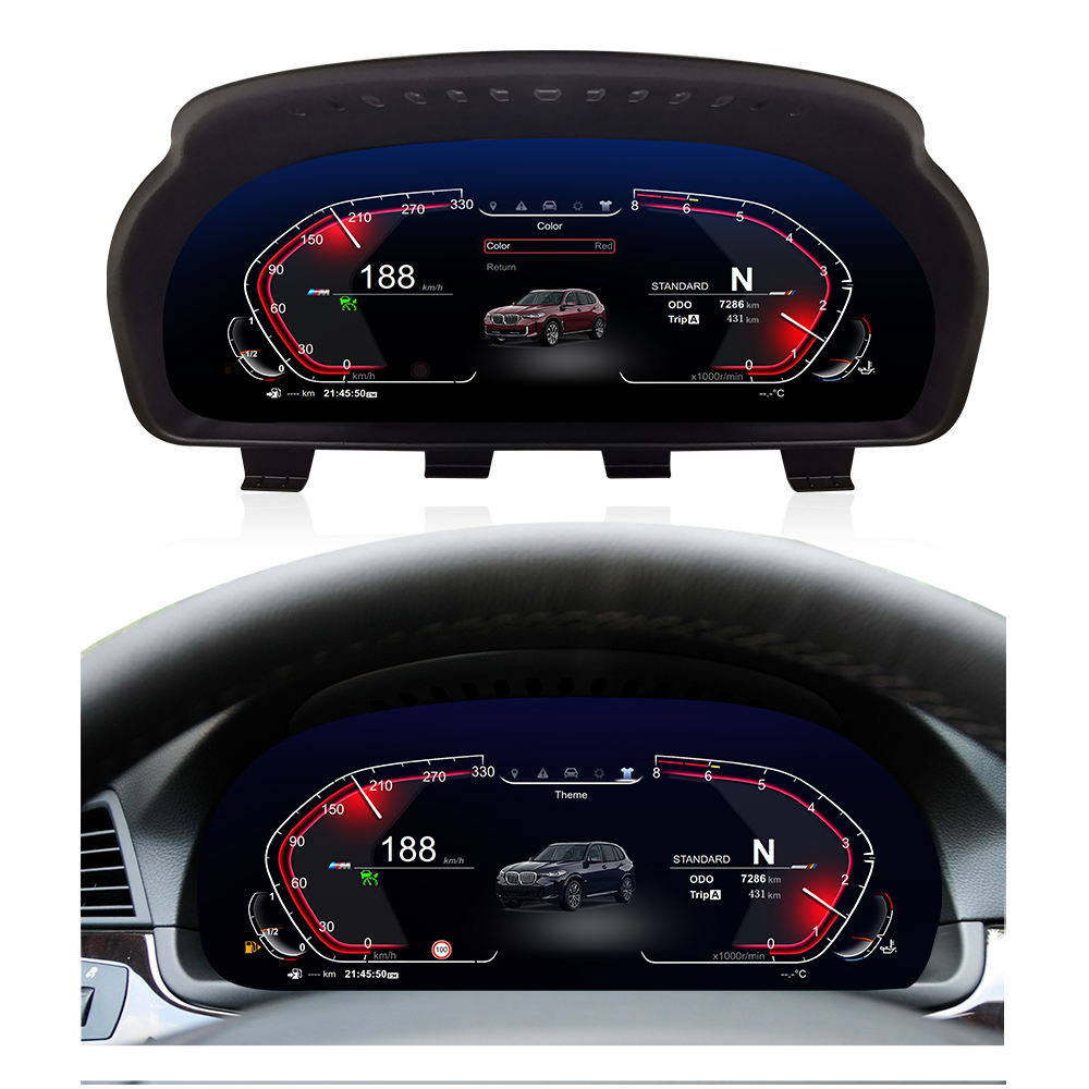 适用于 BMW 5 3 Siers F10 F11 F18 X3 F25 X4 F26 X5 F15 X6 F16 的 LCD 车速表仪表组 LINUX 即插即用，无需编程