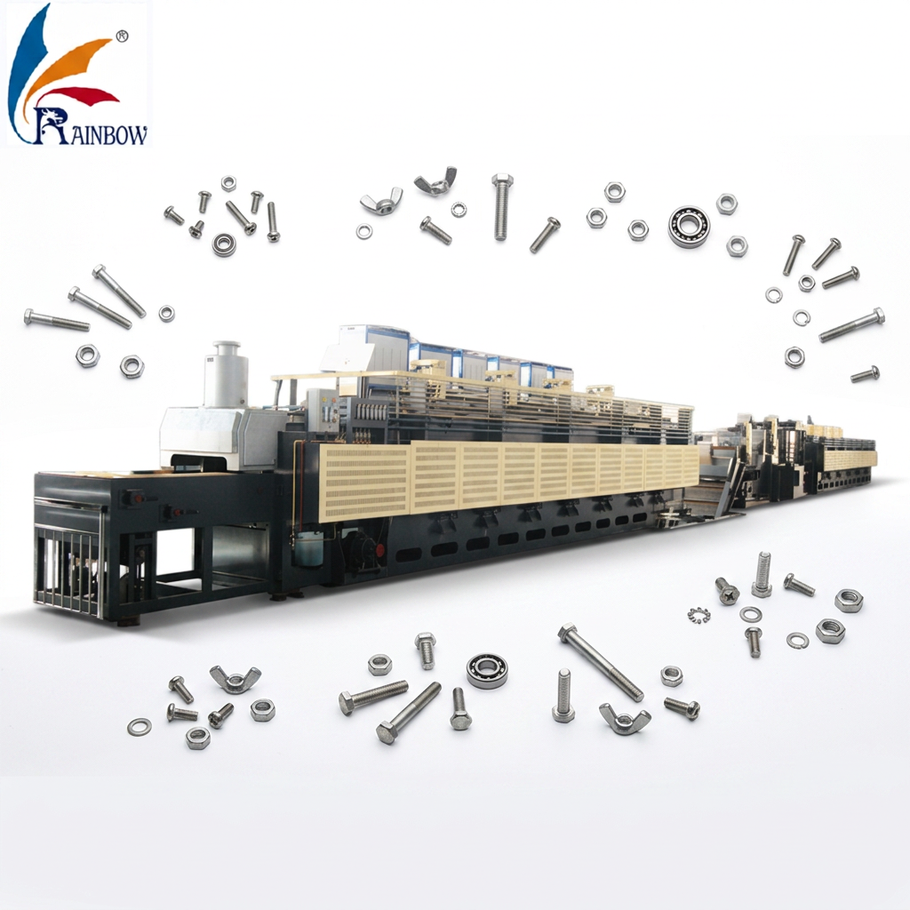 Excellent temperature uniformity Mesh Belt Quenching Tempering Furnace