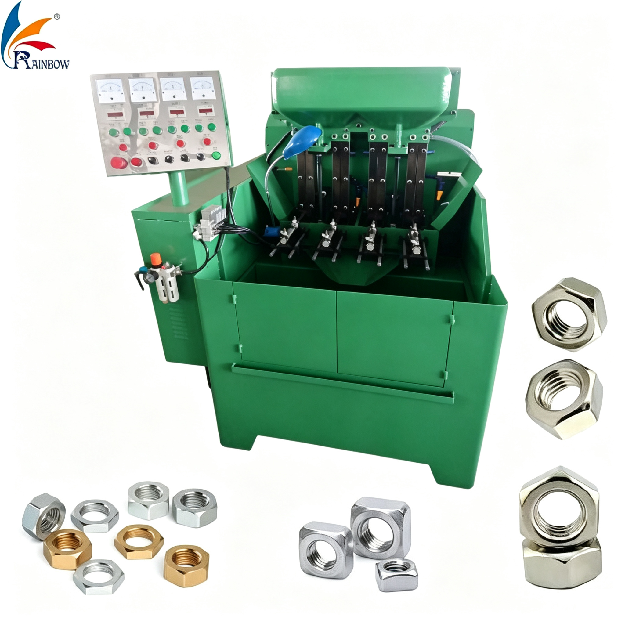 Fully Automatic Big Hex Nut M27-M30 4 Spindle Nut Tapping Machine