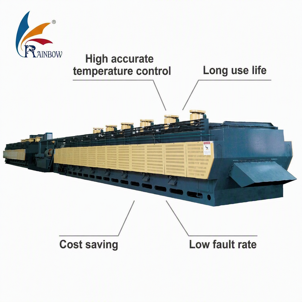 Excellent temperature uniformity Mesh Belt Quenching Furnace for Nails