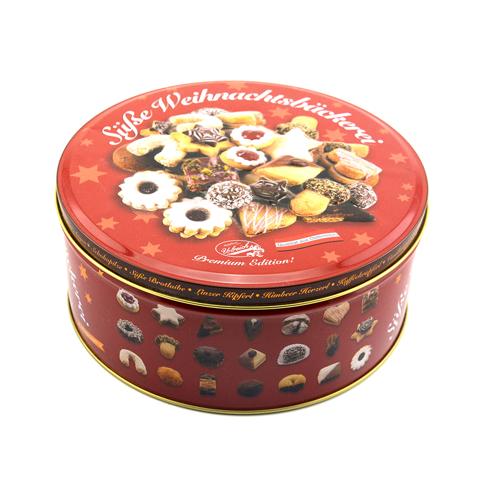 Customized round chocolate tin box
