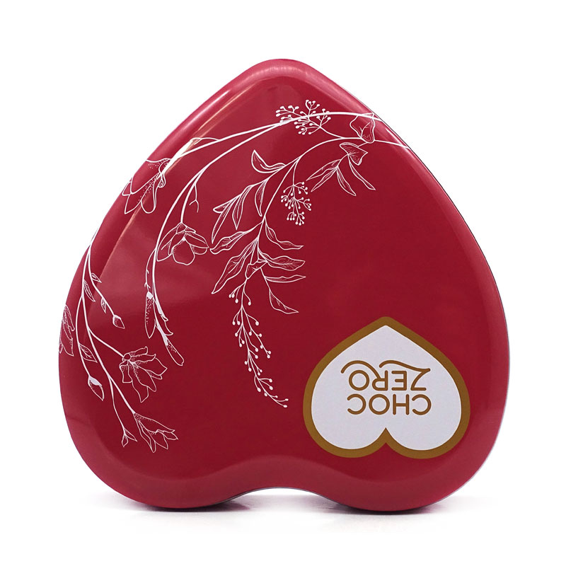China Custom Heart Shape Chocolate Tin Box for Valentine's Day manufacturer