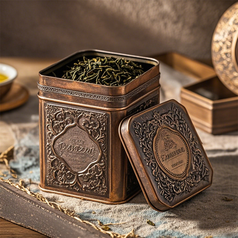 What benefits does a customized vintage tea tin can bring to the brand
