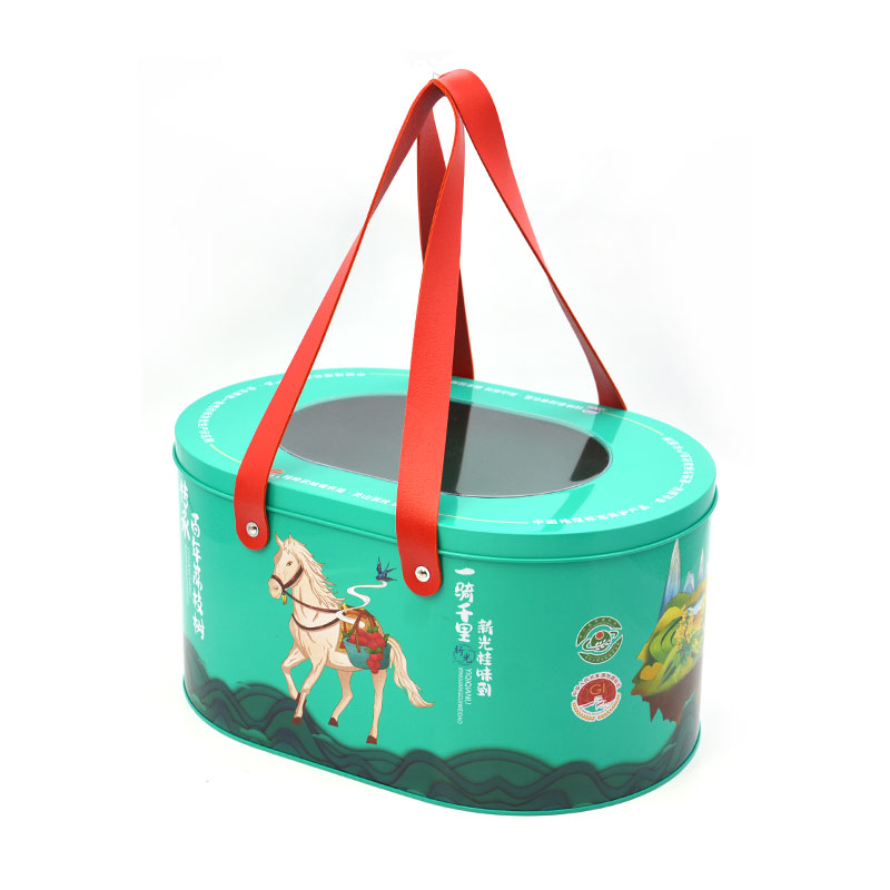 Custom Printed Disney Oval Handle Gift Tin Package Box