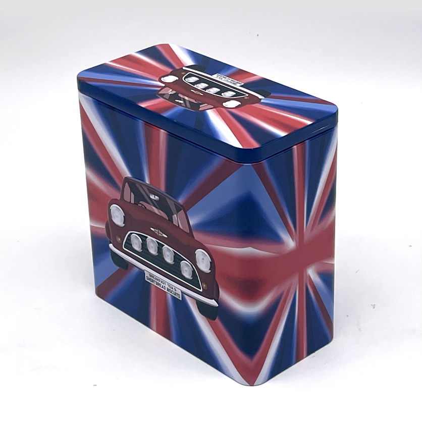 England Tea Tin Canister Rectangular Chocolate Gift Package Tin Box