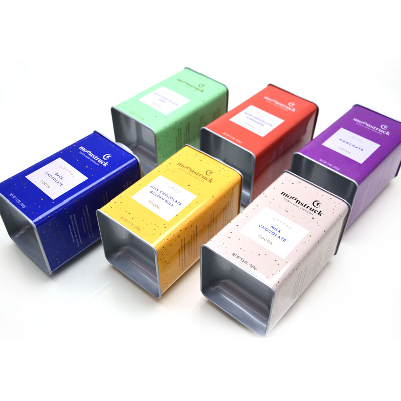 Food Grade Wholesale Custom Printed Square Tea Tin Can Packaging Storage Tin Box