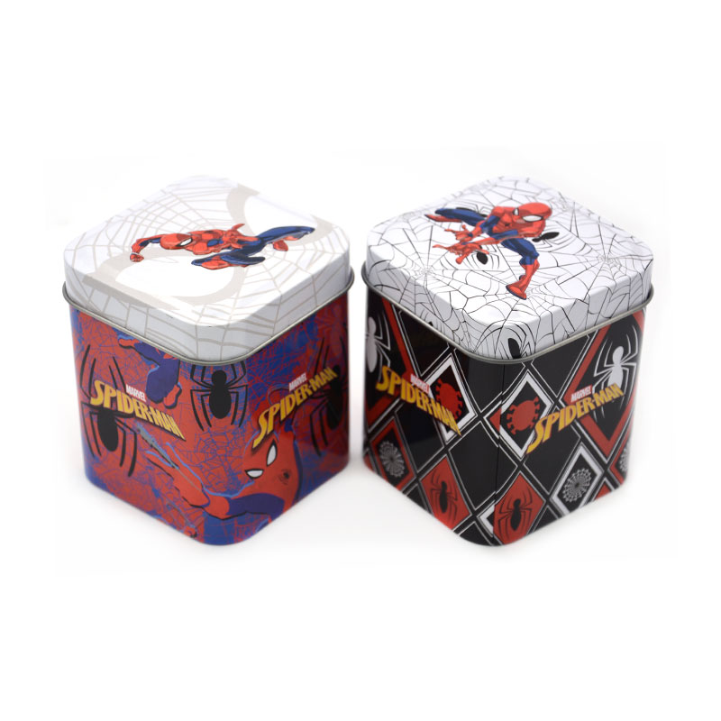 Metal Gift Box Print Rectangle Tins 71x71x80MM