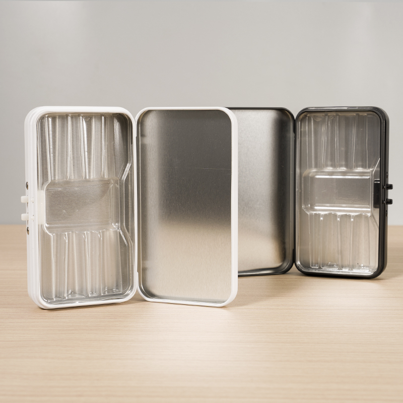 CR Tin Box with Hinged Lid Child Resistant Tin Box for Pre Shorties Rolls