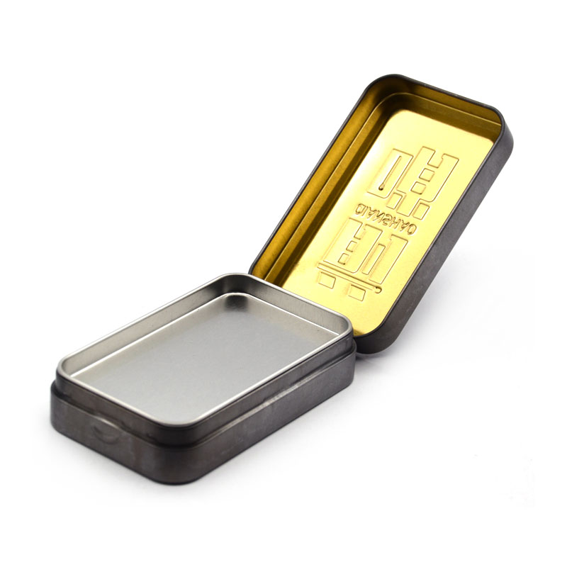 Rectangle Small Sugar Metal Tin Box Mint Sweets Mini Candy Tin Box With Hinge