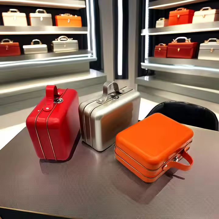Factory Handbag Shaped Hinged Metal Tin Box With Handle OEM Custom Tin Lunch Box