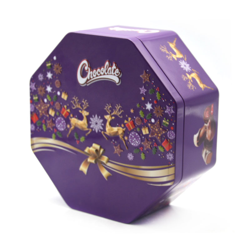 Custom Octagonal Shape Tin Box
