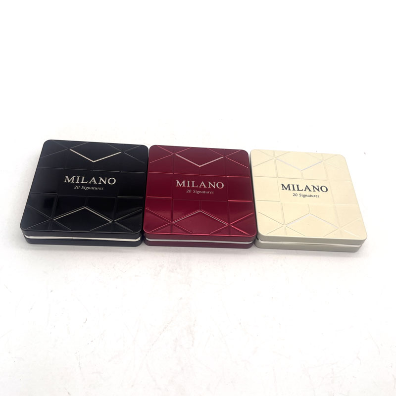 Custom Small Hinged Lid Cigarette Tin Case Makeup Tools Storage Rectangular Metal Tin Box