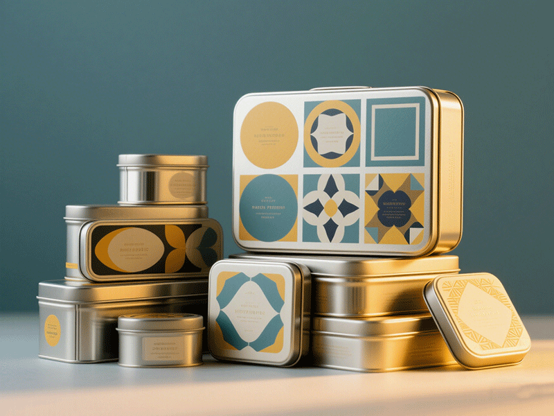 Customized food-grade tin boxes - ideal for packaging biscuits, chocolates, and tea