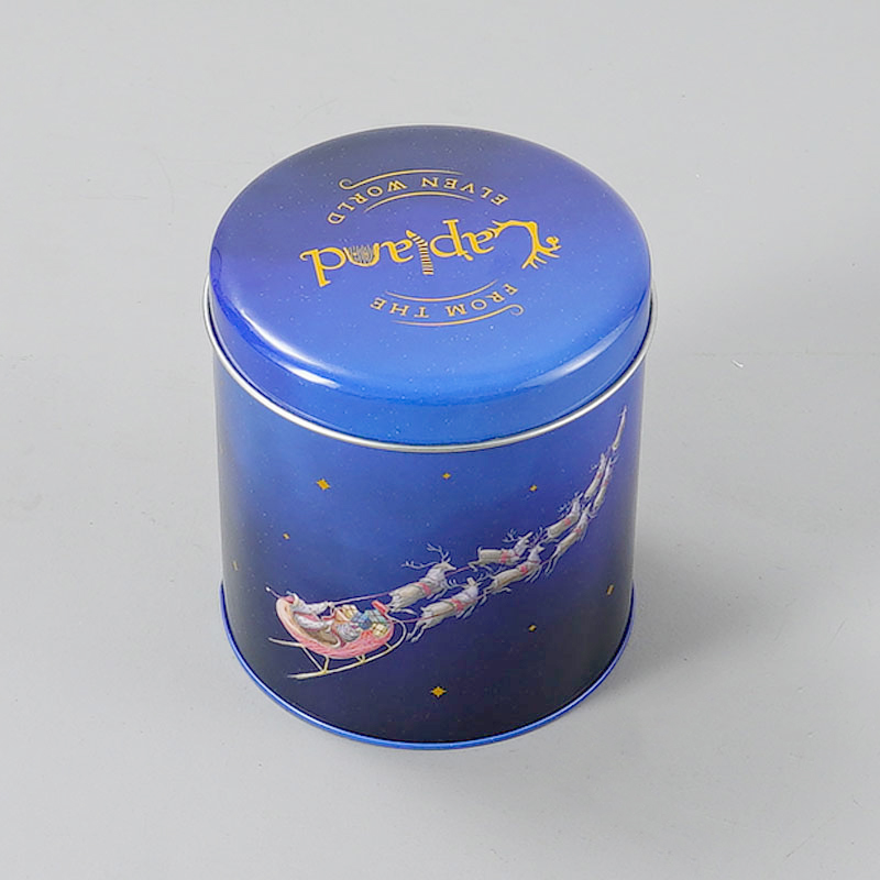 Custom Printed Round Coffee Tin Box Packaging