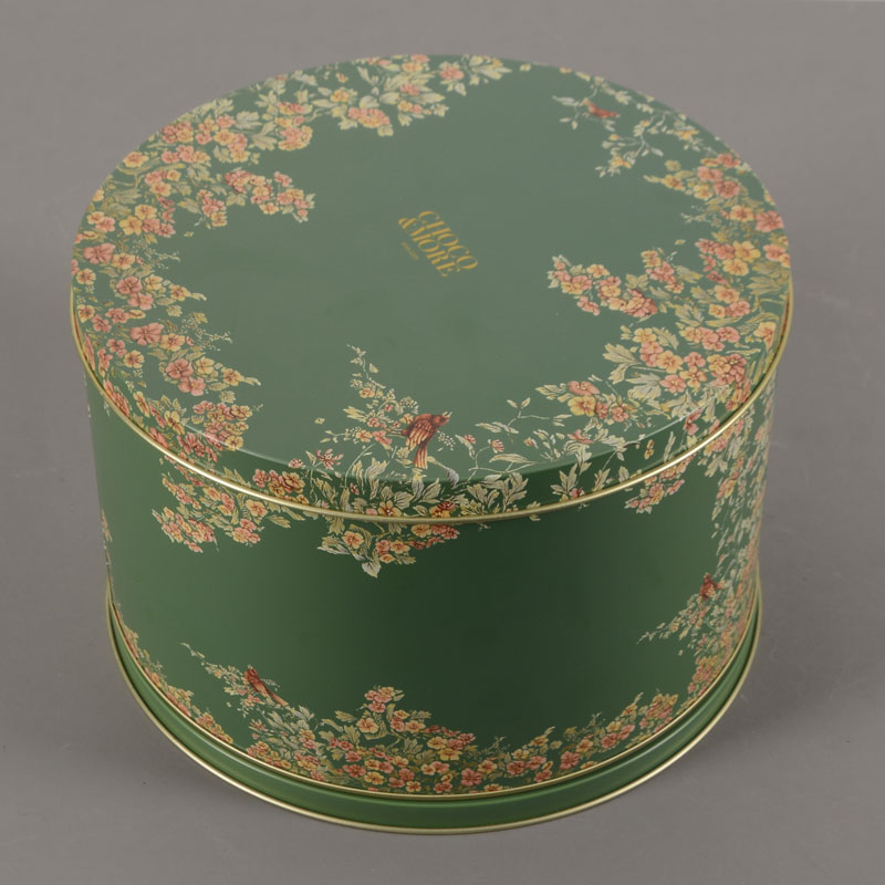 China Customizable Round Cookie Tin Box Metal Box manufacturer