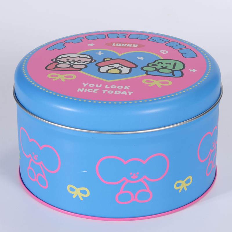 China Custom Round Metal Storage Tin Box manufacturer