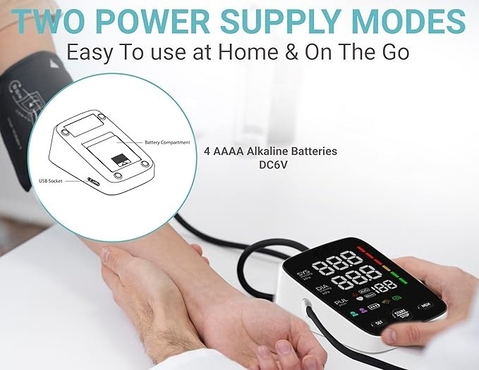 Wiederaufladbares Upper Arm USB WLAN -Blutdruck digitales Maschinenhaus Haushaus