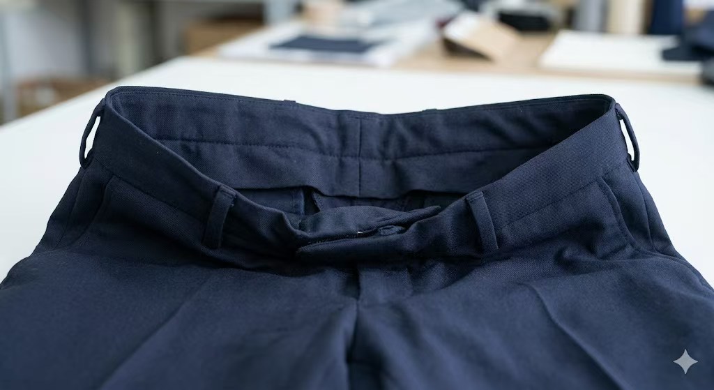 The Hidden Skeleton of Trousers Waistbands: Why Do They Roll Up?