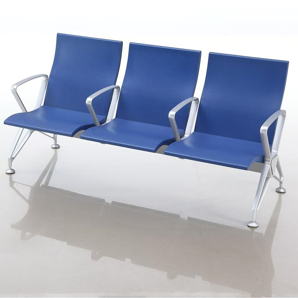Airport seating for waiting area injected PU chairs 3 seater LS-D01
