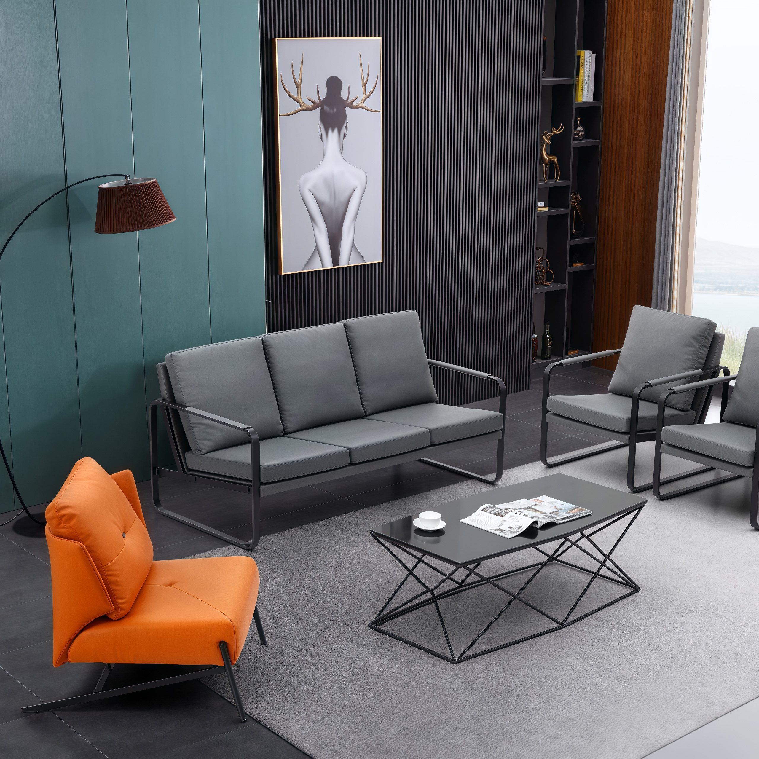 Luxury Office Sofa: Premium Leather Designs to Elevate Your Workspace Aesthetic SF-5105