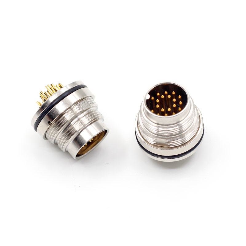 M16 2 3 4 5 6 7 8 12 14 19 Connecteur de montage sur panneau arrière à 24 broches