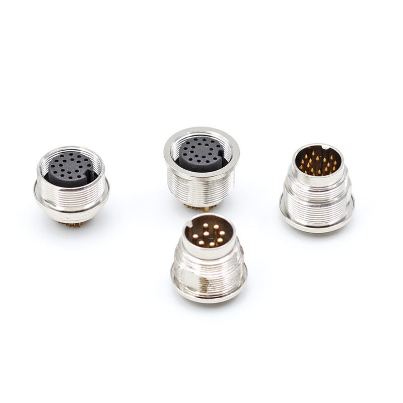 M16 2 3 4 5 6 7 8 12 14 19 Connecteur de montage sur panneau avant à 24 broches