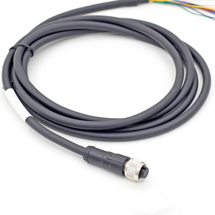 Cable de extremo abierto hembra M12 de 12 polos