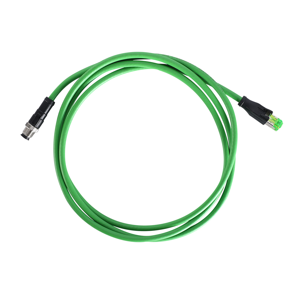 M12 4 pin D gecodeerd naar RJ45 profinet kabel