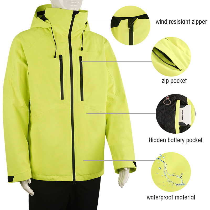 Three-speed temperature control long-lasting carbon fiber smart heating jacket low price supply