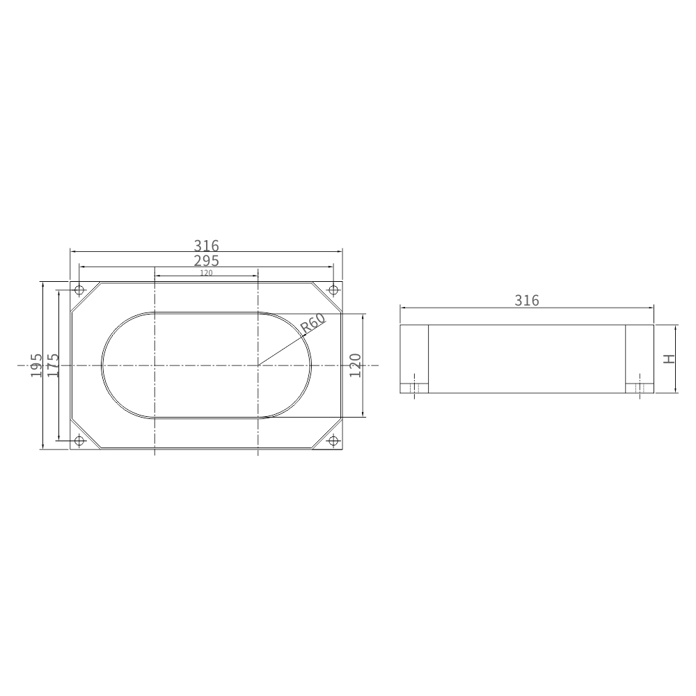 LXZ-Φ120-195-316-H Current Transformer Specifications and Dimensions