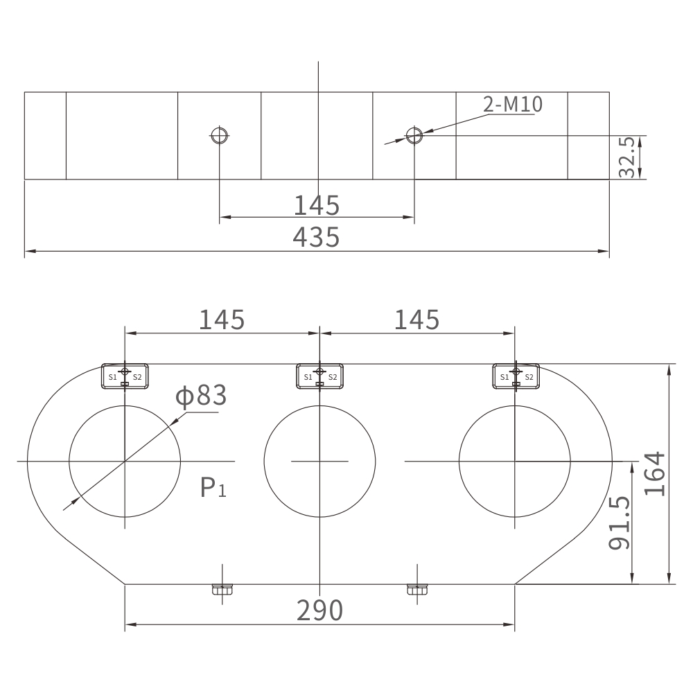 LSY145-Φ83-H65 Current Transformer Specifications and Dimensions