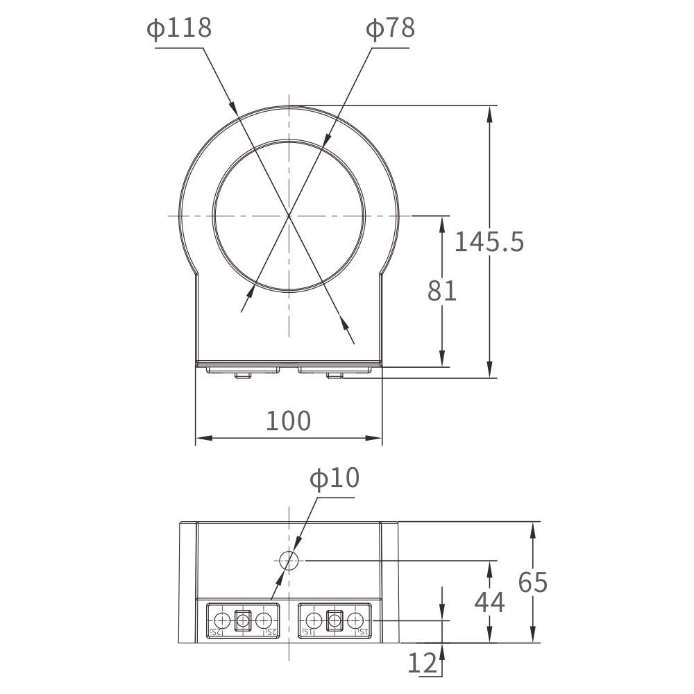 LZCT-Φ78/Φ118*65 Current Transformer Specifications and Dimensions