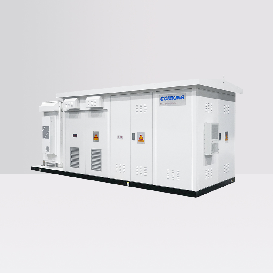 Integrated Power Conversion and Voltage Boosting Cabinet