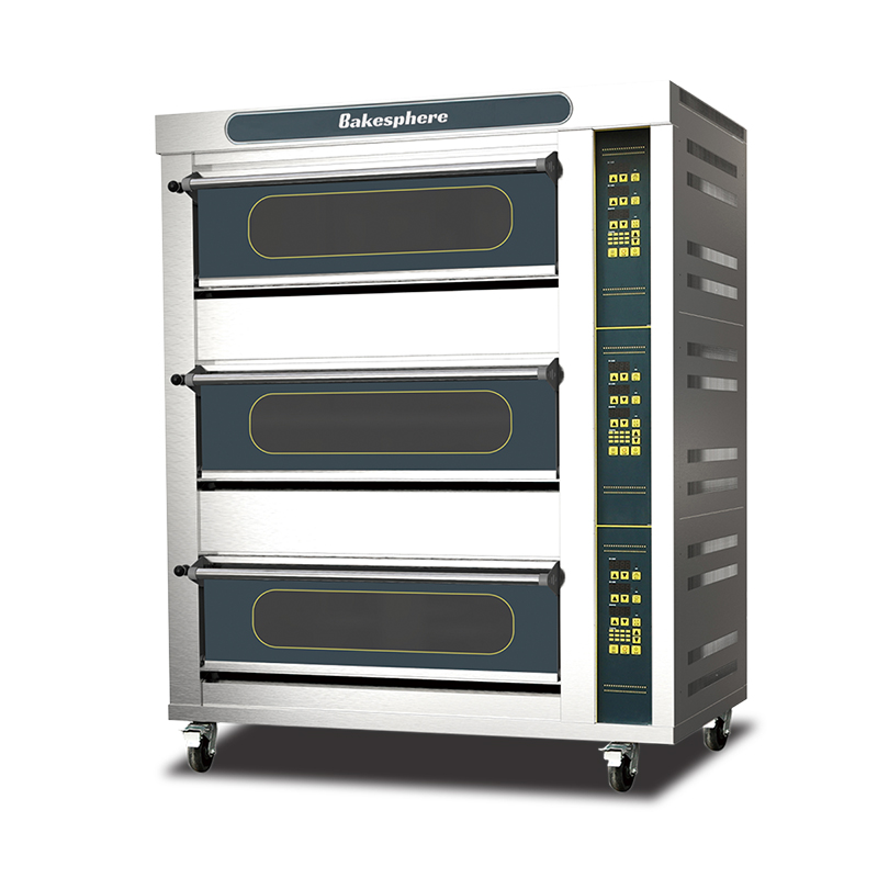 Bakery Bread Baking Oven Gas Deck Oven - 3 Deck 6 Trays
