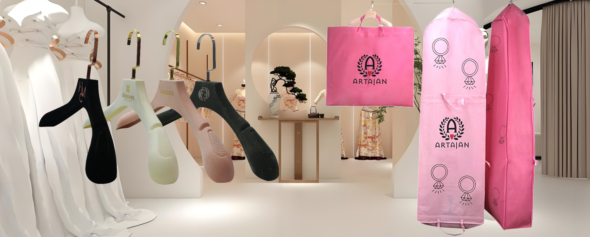 Ciseaux et sacs personnalisés pour robes