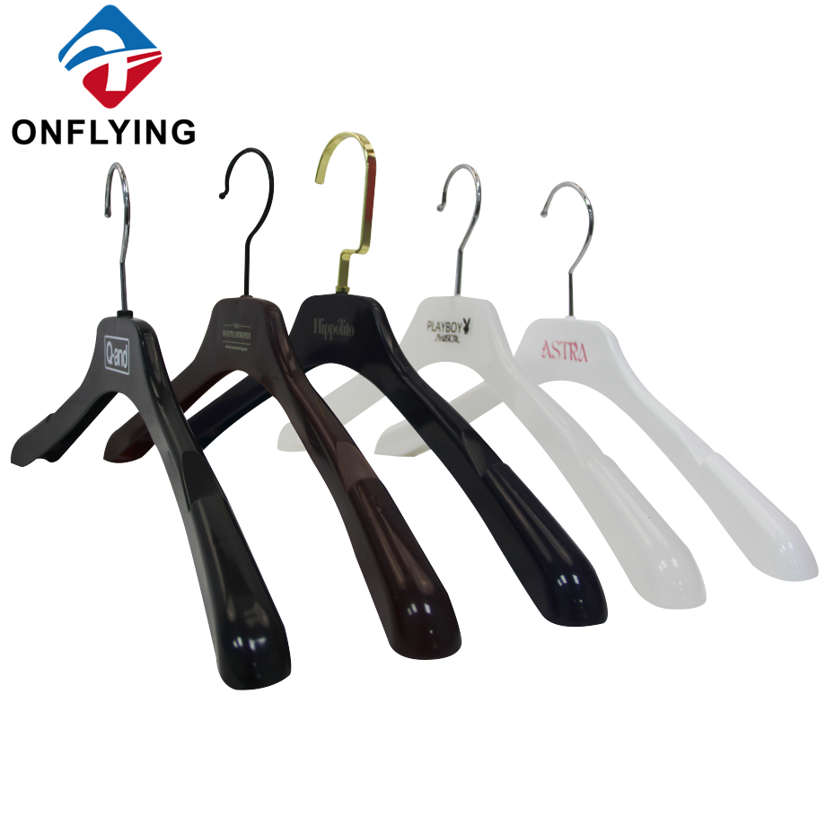 Garment Printed Custom Plastic Shirt Hanger for Clothes Factory Supplier
