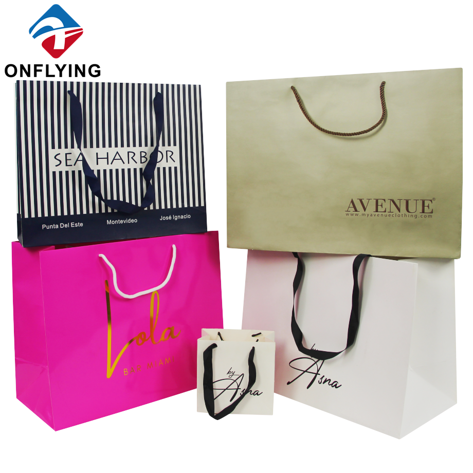 印刷されたロゴプロモーションカスタムショッピングクラフトペーパーバッグ卸売メーカー