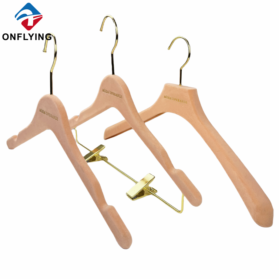 豪華なコートドレスピンクベルベット服ハンガーメーカーサプライヤー