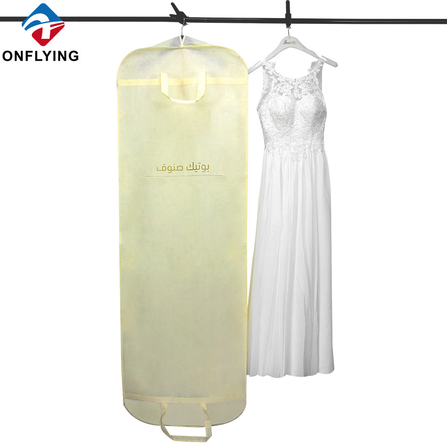 女性用工場のためのカスタムクリーミーなベージュのウェディングドレスバッグ