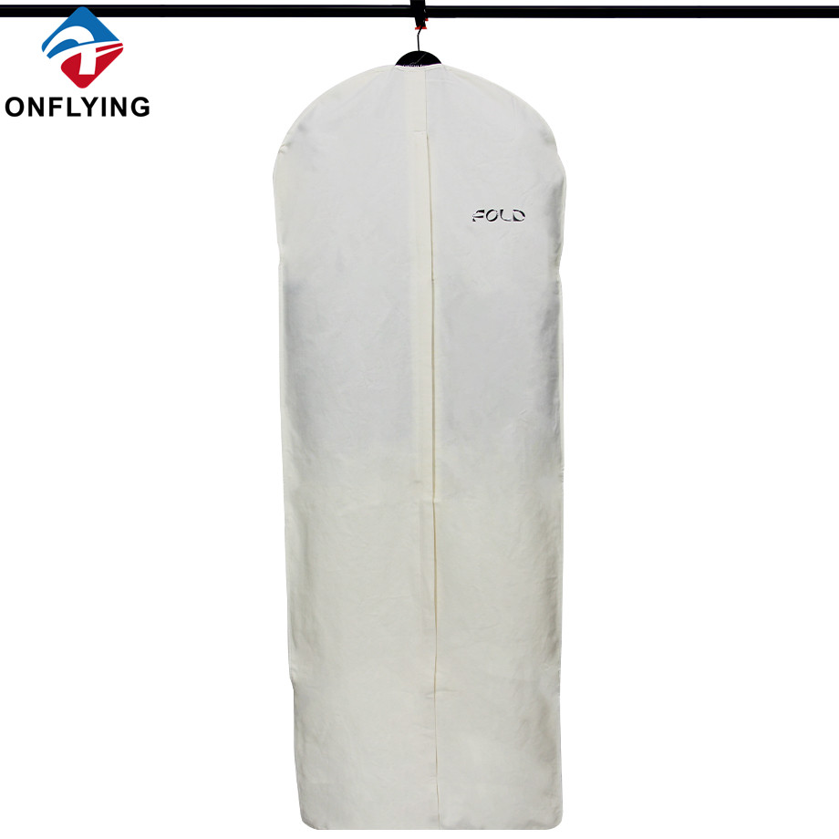 手作りのシルバーブランドのダストガーメントウェディングドレスコットンバッグロゴ中国のサプライヤー