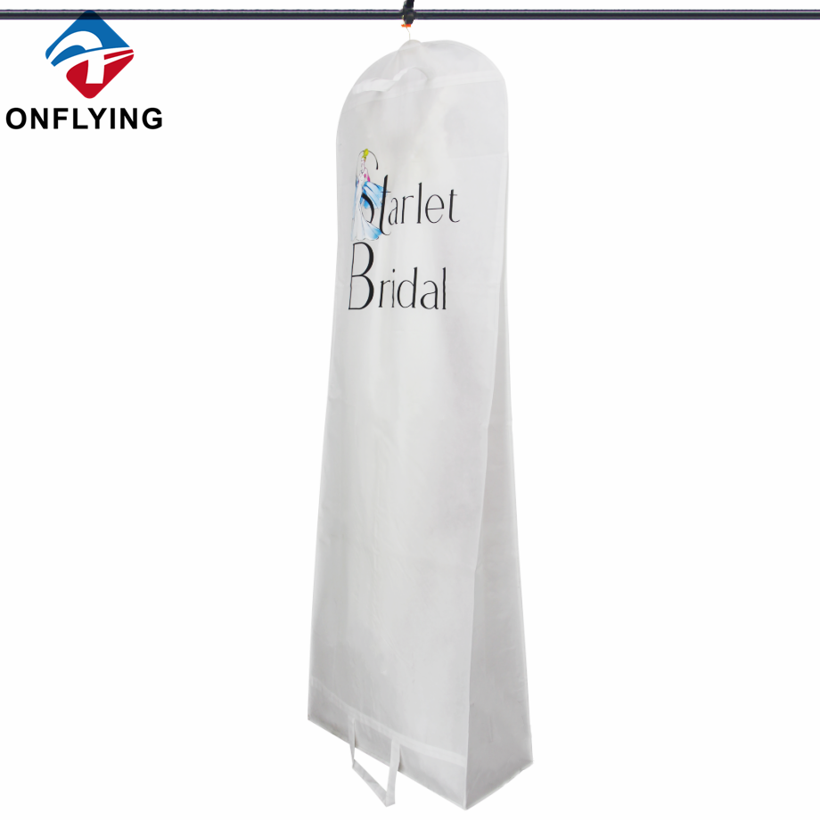 衣類工場メーカー用の白い織られていない結婚式のカバーダストバッグ