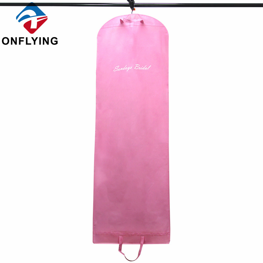 ライトピンクカスタムエコフレンドリーな非織りブライダルドレス大手バッグ工場メーカー