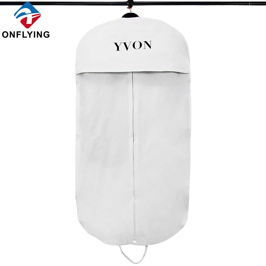 ブティックカスタムホワイトキャンバスコートコットンガーメントバッグファクトリーチャイナ