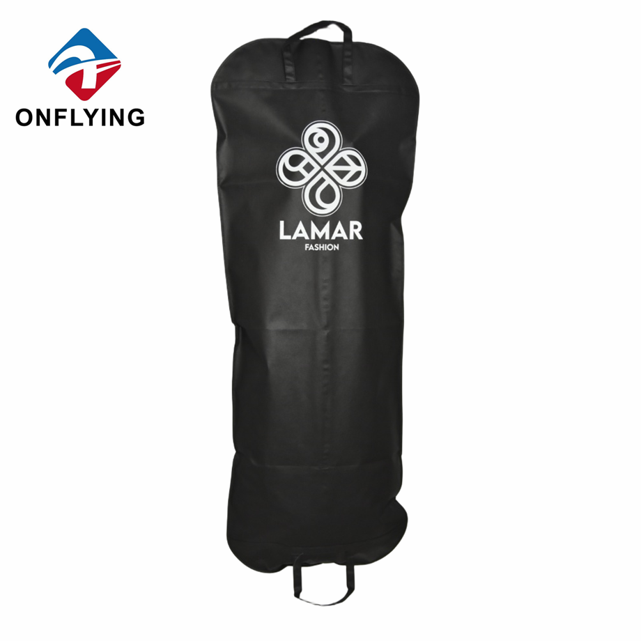 黒い生分解性の花嫁長いウェディングドレス衣料品バッグカスタムロゴファクトリーメーカー