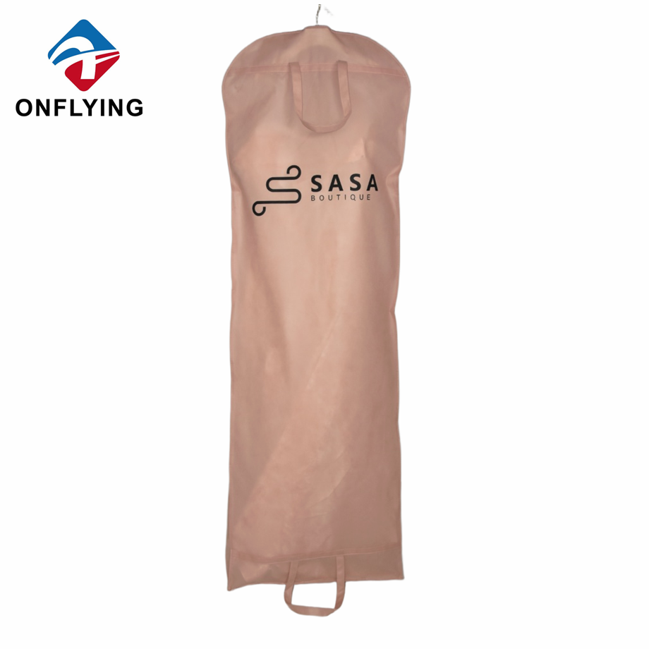 豪華なカスタム通気性ピンク余分な長いガウンパッケージングウェディングドレスバッグチャイナファクトリー
